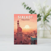 Sialkot Pakistan Reisekunst Vintag Postkarte (Stehend Vorderseite)