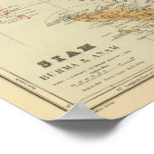 Siam, Birma und Anam Poster (Ecke)