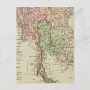 Siam, Birma und Anam Postkarte