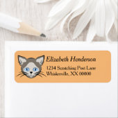 Siam Blue Mit Augen Cat Face Light auf Dark Graphi (Insitu)