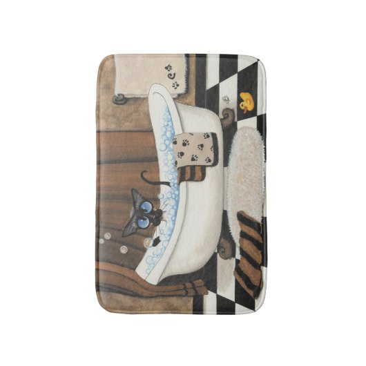 Siam Cat Bath von Bihrle Badematte (Vorderseite Vertikal)