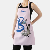 Siam Cat Butterfly Monogram Initial B Ihr Name Schürze (InSitu)