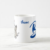 Siam Cat Butterfly Monogram Initial B Name Kaffeetasse (Mittel)