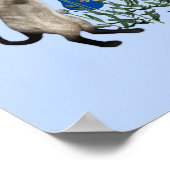 Siam Cat Butterfly Monogram Initial F Poster (Ecke)