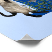 Siam Cat Butterfly Monogram Initial I Poster (Ecke)