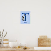 Siam Cat Butterfly Monogram, initial to your name Poster (Küche)
