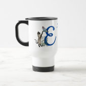 Siam Cat Butterfly Monogramm Initial E Name Reisebecher (Links)