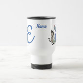 Siam Cat Butterfly Monogramm Initial E Name Reisebecher (Mittel)