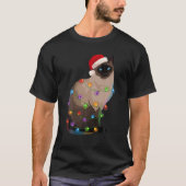 Siam Cat Christmas Lights Xmas Cat Lover T-Shirt (Vorderseite)