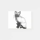 Siam Cat Feline Pet Sitzen Siam Kitty Post-it Klebezettel (Vorderseite)