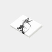Siam Cat Feline Pet Sitzen Siam Kitty Post-it Klebezettel (angewinkelt)