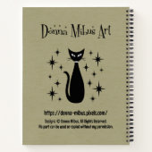 Siam Cat on Bookcase Mitte Jahrhundert Notizblock (Rückseite)