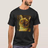 Siam Cat Portrait Gustav Klimt Style Katzenbesitze T-Shirt (Vorderseite)
