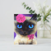 Siam Cat Post Card - 155 Charming Postkarte (Stehend Vorderseite)