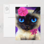 Siam Cat Post Card - 155 Charming Postkarte (Vorne/Hinten)
