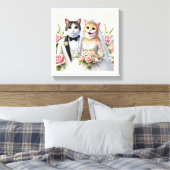Siam Cat Wedding Couple Leinwanddruck (Insitu (Schlafzimmer))