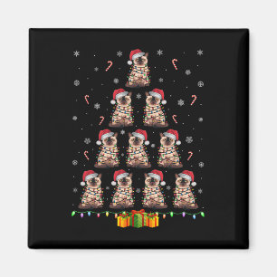 Siam Cat Weihnachtsmannmütze Xmas Lights Men Women Magnet