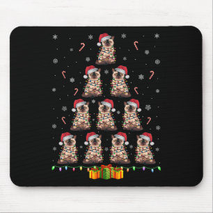Siam Cat Weihnachtsmannmütze Xmas Lights Men Women Mousepad