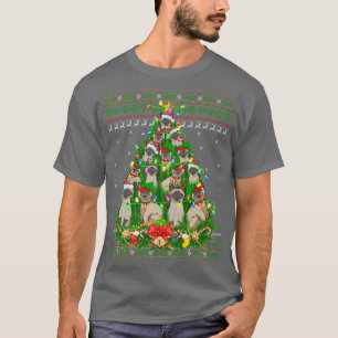 Siam Cat Xmas Lighting Tree Siam Cat Ugly Ch T-Shirt