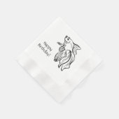 Siam Fighting Fish Birthday Serviette (Ecke)