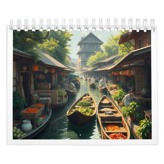 Siam Floating Market mit Kalender (Titelbild)