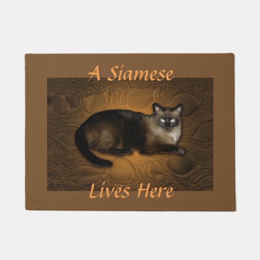 Siam Haustier 18" x 24" Door Mat Fußmatte (Vorderseite)