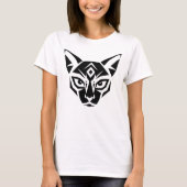 Siam Katze Schwarz-Weiß-Illustration Elegante A T-Shirt (Vorderseite)