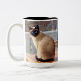 Siam Kitty Cat Zweifarbige Tasse