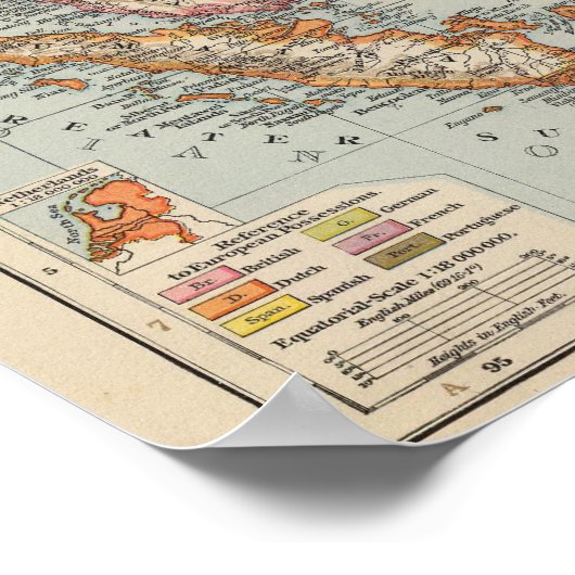 Siam, Malaiisches Archipel Poster (Ecke)