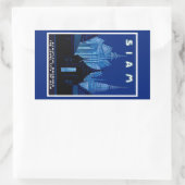 Siam Rechteckiger Aufkleber (Tasche)