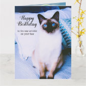 Siamese Birthday Card Karte (Gelbe Blume)