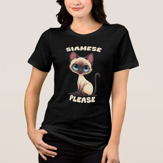 Siamese Bitte Tri-Blend Shirt (Vorderseite)