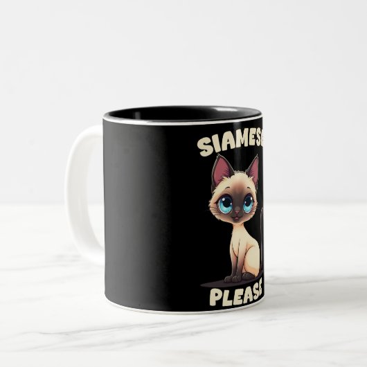 Siamese Bitte Zweifarbige Tasse (Vorderseite Links)