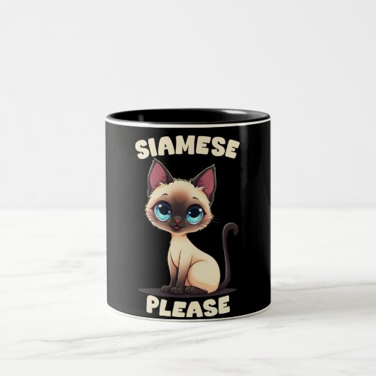 Siamese Bitte Zweifarbige Tasse (Mittel)