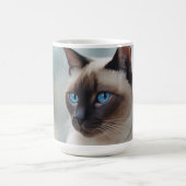 Siamese Cat 749 Digitale Kunst Kaffeetasse (Mittel)