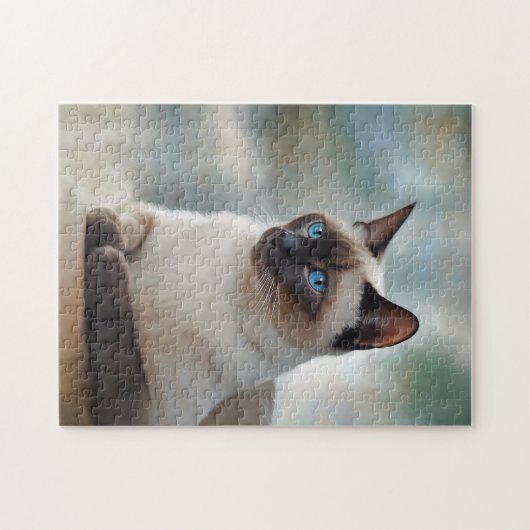 Siamese Cat 749 Digitale Kunst Puzzle (Horizontal)