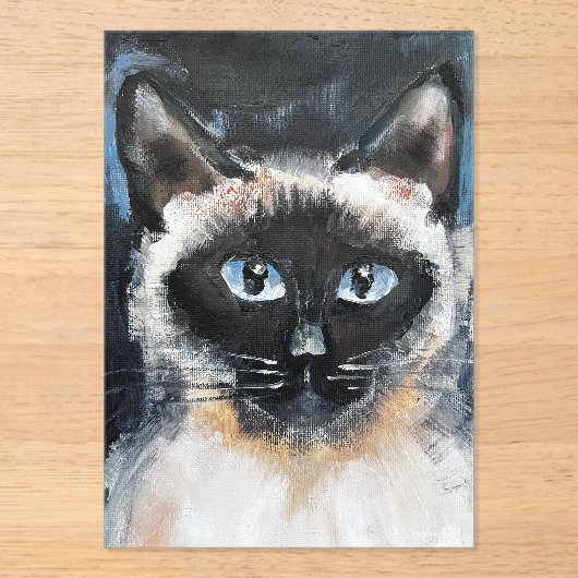 Siamese cat acryleinladungen (Vorderseite)