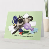 Siamese Cat Adoption Karte (Vorderseite)