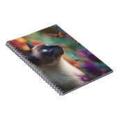 Siamese Cat and Butterfly Notebook Notizblock (Rechte Seite)