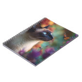 Siamese Cat and Butterfly Notebook Notizblock (Linke Seite)