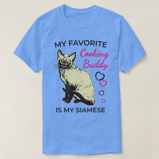 Siamese Cat and CookingT-Shirt T-Shirt (Design vorne)