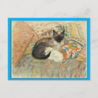 Siamese Cat and Kitten, Art by Steinlen, Fine Art