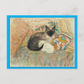 Siamese Cat and Kitten, Art by Steinlen, Fine Art Postkarte (Vorderseite)