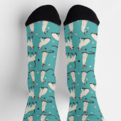 Siamese Cat and Paws Blue Socken (Oben)