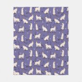 Siamese Cat and Paws Purple Fleece Blanket (Vorderseite)