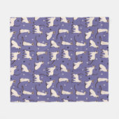 Siamese Cat and Paws Purple Fleece Blanket (Vorderseite (Horizontal))