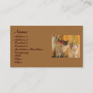 Siamese Cat Animal Fotografy Business Card #3 Visitenkarte