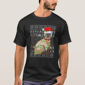 Siamese Cat Animal Lover Santa Ugly Siamese Cat Ch T-Shirt