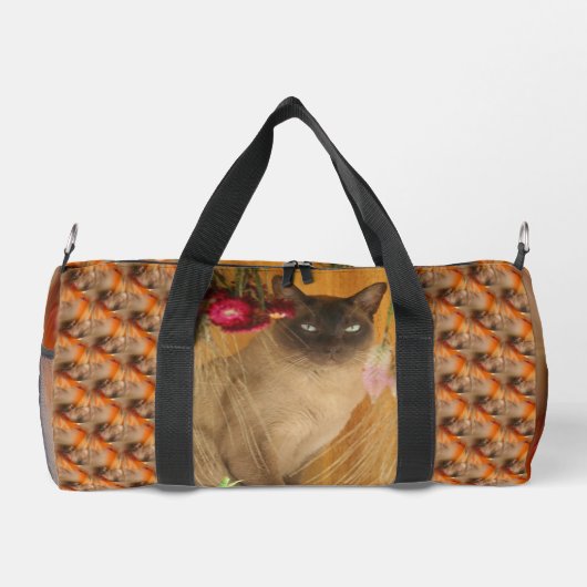 Siamese Cat Animal Muster Duffle Bag (Rückseite)