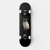 Siamese Cat Art Blue-Mit Augen Cat Lover Skateboard (Vorderseite)